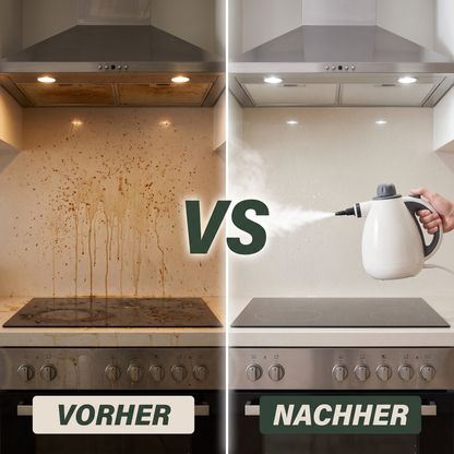 MamoDampf vorher vs. nachher in der Küche